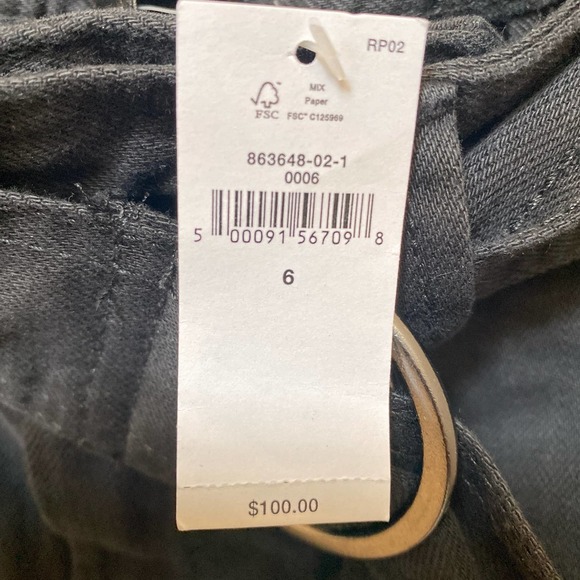NWT BANANA REPUBLIC FACTORY Utility Denim Cargo Pant, size 6 - Picture 7 of 11